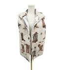 Thunderbird Boots Linen Quilted Ruby Vest