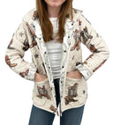 Thunderbird Boots Linen Quilted Snap Jacket