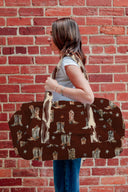 Thunderbird Boots Maroon Quilted Weekender Duffle Bag