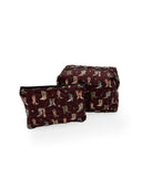 Thunderbird Boots Maroon Quilted Makeup Bag