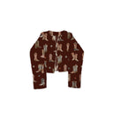 Thunderbird Boots Maroon Cropped Quilted Jacket