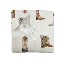 Thunderbird Boots Neutral Baby Blanket