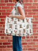 Thunderbird Boots Neutral Quilted Tote