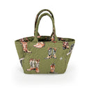 Thunderbird Boots Olive Linen Quilted Handbag