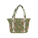 Thunderbird Boots Olive Linen Zipper Tote Bag