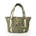 Thunderbird Boots Olive Linen Zipper Tote Bag