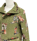 Thunderbird Boots Olive Linen Quilted Snap Jacket