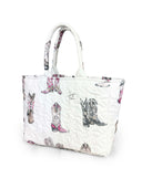 Thunderbird Boots Pink Quilted Handbag