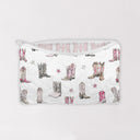 Thunderbird Boots Pink Quilted Makeup Bag