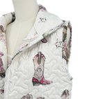 Thunderbird Boots Pink Quilted Ruby Vest
