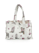 Thunderbird Boots Pink Quilted Tote
