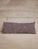 Thunderbird Boots Purple Quilted Oblong 14" x33" Pillow