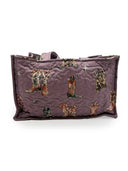 Thunderbird Boots Purple Quilted Tote