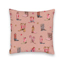 Thunderbird Boots Rose Quilted 20" Pillow