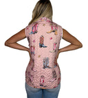 Thunderbird Boots Rose Quilted Ruby Vest