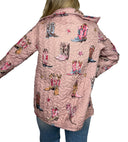 Thunderbird Boots Rose Quilted Snap Jacket