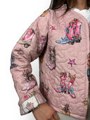 Thunderbird Boots Rose Cropped Quilted Jacket