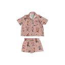 Thunderbird Boots Rose Shorty Pajama Set