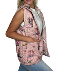 Thunderbird Boots Rose Quilted Ruby Vest