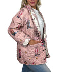 Thunderbird Boots Rose Quilted Snap Jacket
