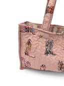 Thunderbird Boots Rose Quilted Tote