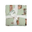 Thunderbird Boots Sage Baby Blanket