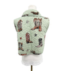 Thunderbird Boots Sage Quilted Cate Vest