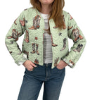 Thunderbird Boots Sage Cropped Quilted Jacket