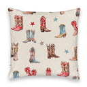 Thunderbird Boots Sand Quilted 20" Pillow