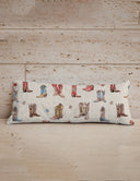 Thunderbird Boots Sand Quilted Oblong 14"x33" Pillow