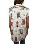 Thunderbird Boots Sand Quilted Ruby Vest