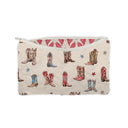 Thunderbird Boots Sand Quilted Makeup Bag