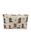 Thunderbird Boots Sand Quilted Tote