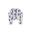 Game Day Purple Thunderbird Boots Cropped Quilted Jacket