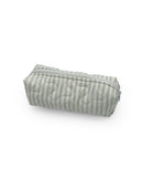 Ticking Stripe Sage Quilted Hot Tools Bag