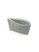 Ticking Stripe Sage Quilted Makeup Bag