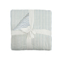 Ticking Stripe Blue Baby Blanket