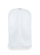 Ticking Stripe Blue Quilted Garment Bag