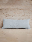 Ticking Stripe Blue Quilted Oblong 14" x33" Pillow