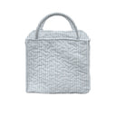 Ticking Stripe Blue Quilted Handbag