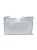 Ticking Stripe Blue Quilted Tote