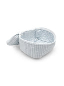 Ticking Stripe Blue Quilted Travel Case