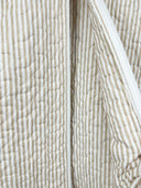 Ticking Stripe Brown Quilted Garment Bag