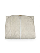 Ticking Stripe Brown Quilted Garment Bag