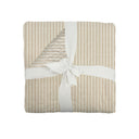 Ticking Stripe Brown Baby Blanket