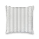 Ticking Stripe Grey Quilted 20" Pillow