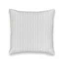 Ticking Stripe Grey Quilted 20" Pillow