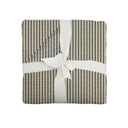 Ticking Stripe Linen / Black Baby Blanket