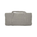 Ticking Stripe Linen/Black Weekender Duffle Bag