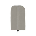 Ticking Stripe Linen/Black Quilted Garment Bag